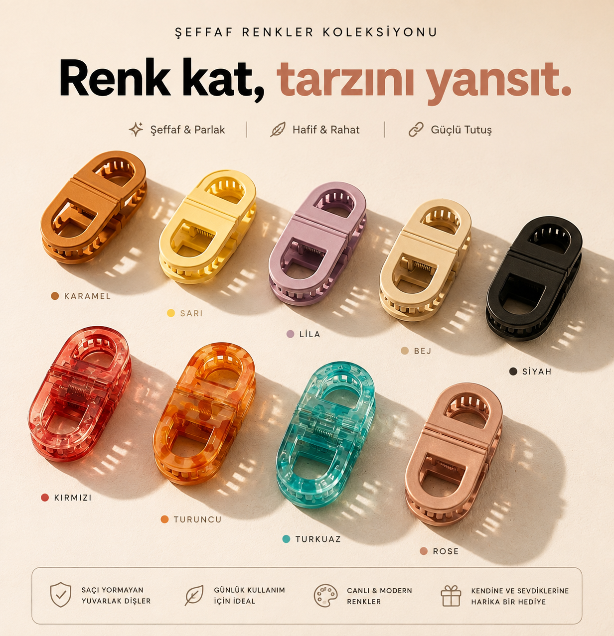 Manyetik Saç Tokası – Şık, Güçlü ve Zahmetsiz Tutuş